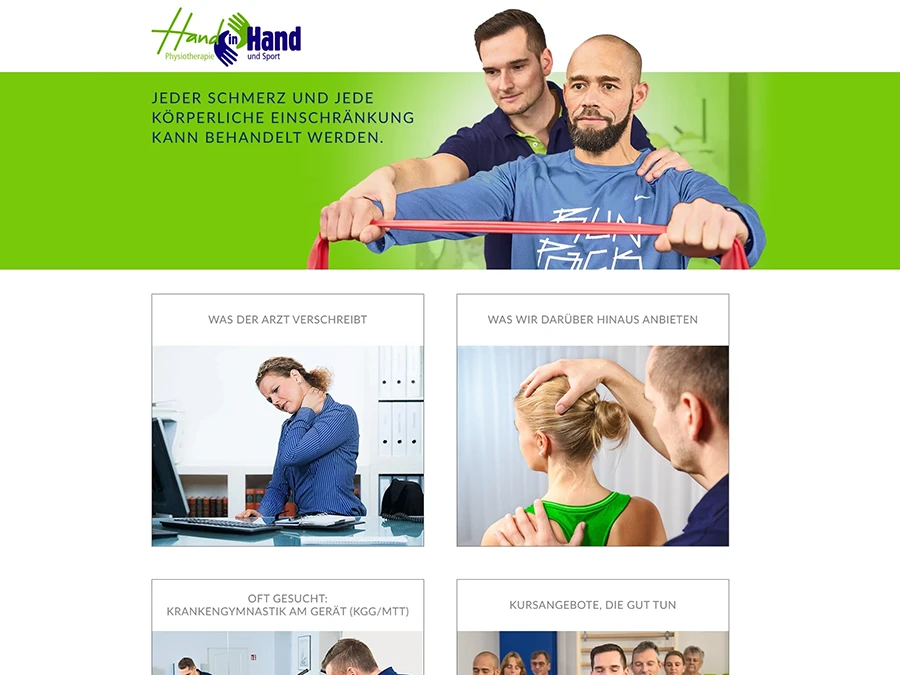 Referenz von Internet-Service Berlin: Hand in Hand Physiotherapie, Berlin