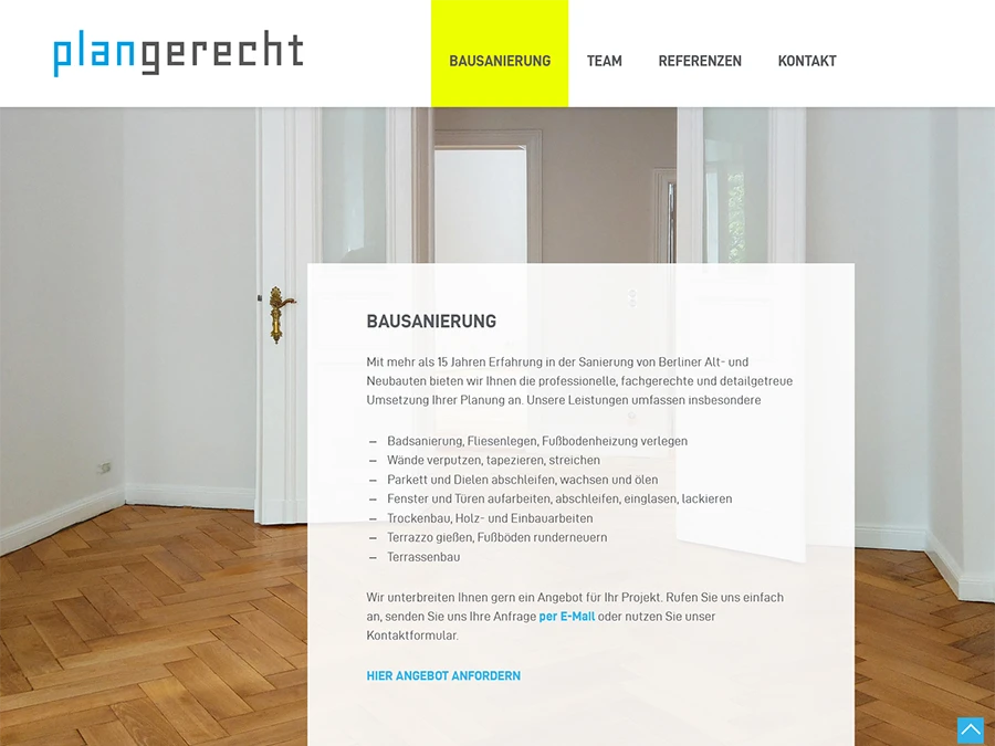 Referenz von Internet-Service Berlin: Plangerecht, Berlin
